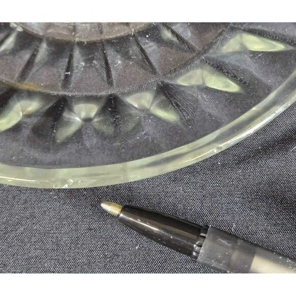 Vintage 70s Avon Fostoria Clear Cut Crystal Butter Dessert Covered Dish - Picture 4 of 9